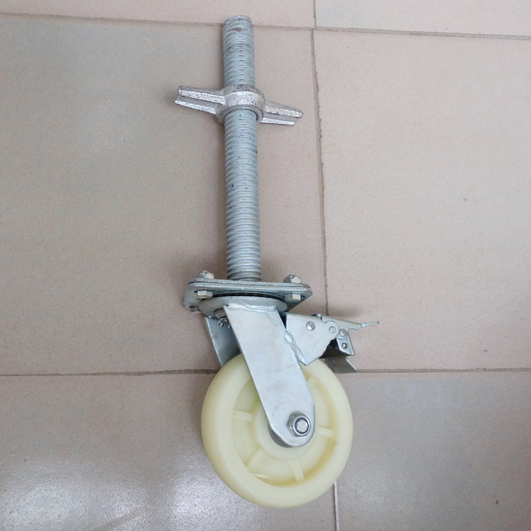 山東沂水客戶成功訂購6寸白尼絲桿腳手架輪 山東沂水客戶成功訂購6寸白尼絲桿腳手架輪